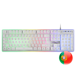 Mars Gaming MK220W clavier USB Portuguais Blanc