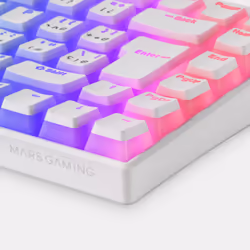 Mars Gaming MKCLOUDWRFR clavier USB + Bluetooth AZERTY Français Blanc