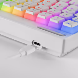 Mars Gaming MKCLOUDWRFR clavier USB + Bluetooth AZERTY Français Blanc