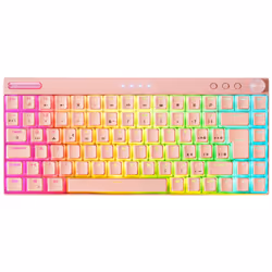 Mars Gaming MKCLOUDPRES, 75%, USB + Bluetooth, Clavier mécanique, LED RGB, Rose