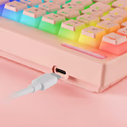 Mars Gaming MKCLOUDPRES clavier USB + Bluetooth Espagnole Rose