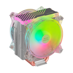 Mars Gaming MCPU66 système de refroidissement d’ordinateur Processeur Refroidisseur d'air 12 cm Argent, Transparent 1 pièce(s)