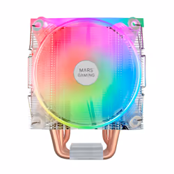 Mars Gaming MCPU66 système de refroidissement d’ordinateur Processeur Refroidisseur d'air 12 cm Argent, Transparent 1 pièce(s)