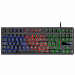 Mars Gaming MK02ES, Sans clé (80 - 87%), USB, Clavier à membrane, LED RGB, Noir