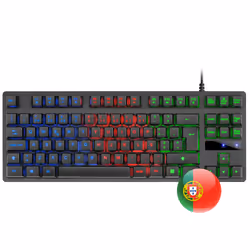 Mars Gaming MK02PT, Sans clé (80 - 87%), USB, Clavier à membrane, LED RGB, Noir