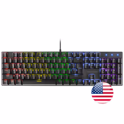 Mars Gaming MK422, Taille réelle (100 %), USB, Clavier mécanique, QWERTY, LED RGB, Noir