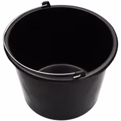 Seau en plastique noir 16 litres diplome interieure en polyethylene asa 53 mm 16163043
