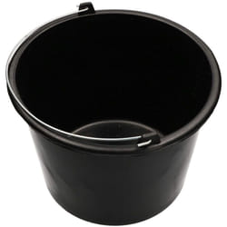 Seau en plastique noir 16 litres diplome interieure en polyethylene asa 53 mm 16163043