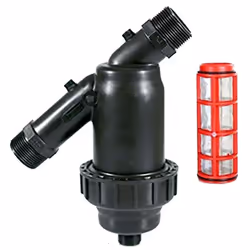 Filtro de malla 1 1/2" Filtro utilizado en instalaciones de riego para evitar impurezas que obstruyan las tuberías y electrov ...
