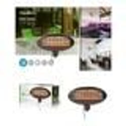Chauffage extérieur - Non spécifié - 2000 W - 3 Réglages de chaleur - Montage mural - IP34 Noir