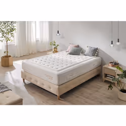 EXCELLENT CONFORT DES RESSORTS ENSACHÉS: Ensemble de 252 ressorts au m2 offrant une adaptabilité personnalisée sur chaque zon ...