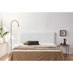 Moonia Tête de lit Alma Simili Cuir - Noir 100x50 cm