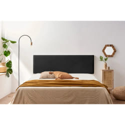 Moonia Tête de lit Nova Simili Cuir - Noir 145x50 cm