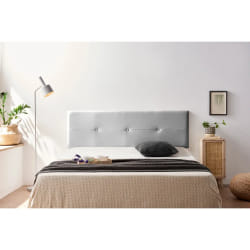 Moonia Tête de lit Napoli Simili Cuir - Argent 170x50 cm
