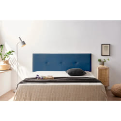 Moonia Tête de lit Napoli Simili Cuir - Bleu Foncé 90x50 cm
