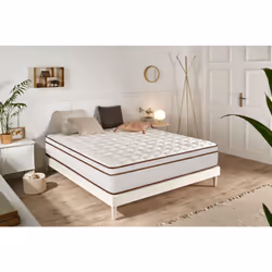 Le matelas Hybrid possède des Multizones différenciées sans aucun points de pression, ce qui favorise un sommeil réparateur e ...