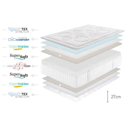 Matelas Mousse à memoire de forme Tempus Premier, 140 x 200 cm -Moonia