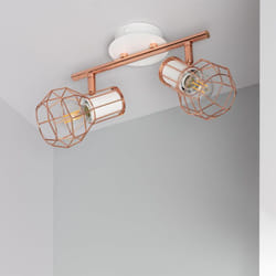 Efectoled - Plafonnier Orientable Aluminium Lada 2 Spots Cuivre