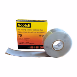 Le Rubans d’Isolation Auto-Soudables Scotch® 70 3M™ 25mm x 9m est un ruban électrique en caoutchouc de silicone résistant aux ...