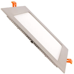 Dalle led 18W Carrée Extra-Plate Coupe 205x205mm Argentée 6000K Blanc froid