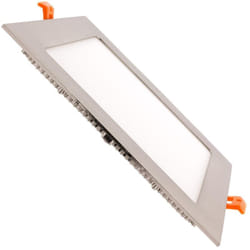 Efectoled - Dalle led 18W Carrée Extra-Plate Coupe 205x205mm Argentée 4000K Blanc neutre