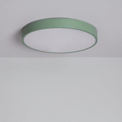 Plafonnier LED Rond Métal 24W CCT Sélectionnable Iris Ø400 mm Vert Céladon