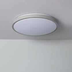 Plafonnier LED Rond Métal 24W CCT Sélectionnable Bari Ø500 mm Gris