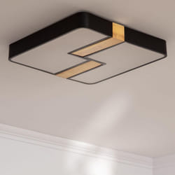 Efectoled - Plafonnier led Carré Métal 35W cct Sélectionnable Brusk 480x480 mm Noir