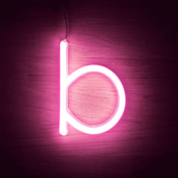 Lettres Néon led Rose b Rose