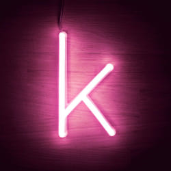 Lettres Néon led Rose k Rose