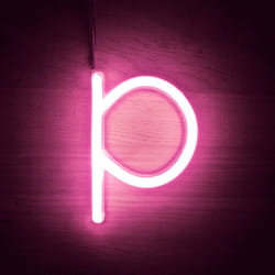 Lettres Néon led Rose p Rose