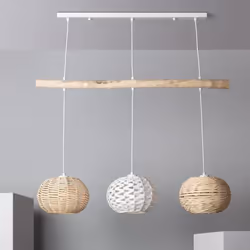 Description générale La Suspension Rotin et Bois Linfen combine un design unique et élégant avec des finitions naturelles de  ...