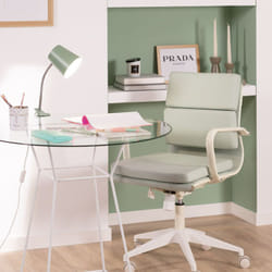 Efectoled - Lampe de Bureau Flex Métal Delavan avec Pince Vert Céladon