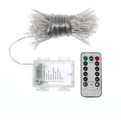 Guirlande led à Piles pour Parasol 1m 3000K Blanc chaud