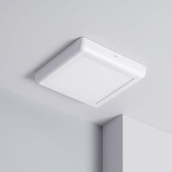 Efectoled - Plafonnier led Carré Métal 18W Design White 225x225 mm 2900K - 3200K Blanc chaud