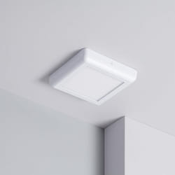 Efectoled - Plafonnier led Carré Métal Design White 12W 178x178mm 3000K Blanc chaud