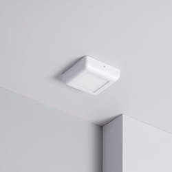 Efectoled - Plafonnier led Carré Métal Design White 6W 122x122mm 6000K Blanc froid
