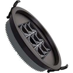 Downlight LED 30W Rond AERO UGR13 Coupe Ø 200 mm Noir 6000K Blanc froid