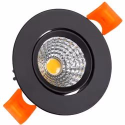 Le Spot Downlight LED Orientable COB Rond 15W Noir CRI92 Expert Color No Flicker Coupe Ø90mm est un produit très polyvalent n ...
