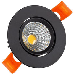 Efectoled - Spot Downlight led 15W Rond cob CRI90 Coupe ø 90 mm Noir No Flicker 5000K Blanc froid