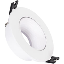 Efectoled - Collerette Downlight Ronde Orientable pour Ampoule led GU10 / GU5.3 Coupe ø 80mm Blanc