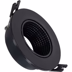 La Collerette Downlight Ronde Orientable pour Ampoule LED GU10/GU5.3 Coupe Ø 75mm est un élément d'éclairage au design intemp ...
