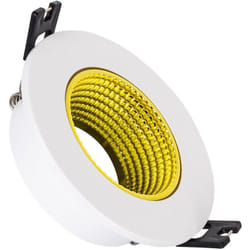 Collerette Downlight Ronde Orientable pour Ampoule led GU10/GU5.3 Coupe ø 80mm Jaune