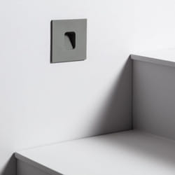 Balise led Extérieure 2W Encastrable au Mur Carrée Grasset Grise 2700K Blanc chaud