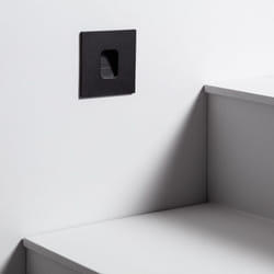 Balise led Extérieure 2W Encastrable au Mur Carrée Grasset Noire 2700K Blanc chaud