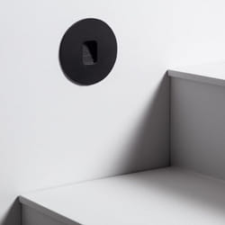 Balise led Extérieure 2W Encastrable au Mur Ronde Grasset Noire 4000K Blanc neutre
