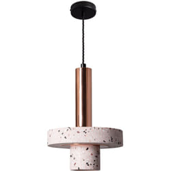 Efectoled - Suspension Métal et Ciment Hestia Or rose
