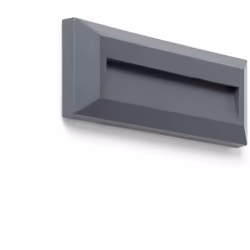 La Balise LED Extérieure 2W En Saillie au Mur Rectangulaire Élide Noire est la solution idéale pour le balisage de couloirs e ...