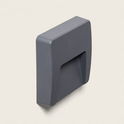 Efectoled - Balise led Extérieure 3W En Saillie au Mur Carrée Dag Anthracite 4000K Blanc neutre