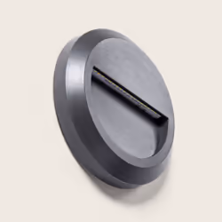 La Balise LED Extérieure 1W En Saillie au Mur Ronde Edulis Anthracite est la solution idéale pour le balisage de couloirs et  ...